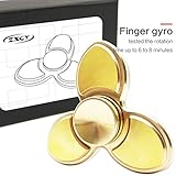 Fidget Hand Spinner - 100% Brass - Ceramic Bearing - High Speed 6-8Minute Toy Stress Reducer EDC Focus Relieves ADHD Anxiety and Boredom