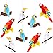 9 Pieces Luau Tropical Birds Parrot Honeycomb Party Paper Honeycombs Hawaiian Summer Party Hanging Decorations Beach Wedding Birthday Favor