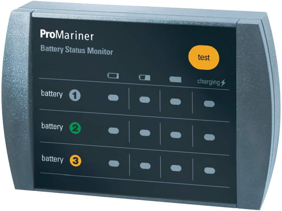 ProMariner 51060 Remote Bank Status Monitor, Black, Small : Boating Battery Chargers : Sports & Outdoors
