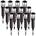 LEONLITE 12-PACK 12V Low Voltage LED Landscape Light, 3W (18W Eqv.), Aluminum Housing with Ground Stake, ETL Certified Waterproof Outdoor Pathway Garden Yard Patio Light, 3000K Warm White