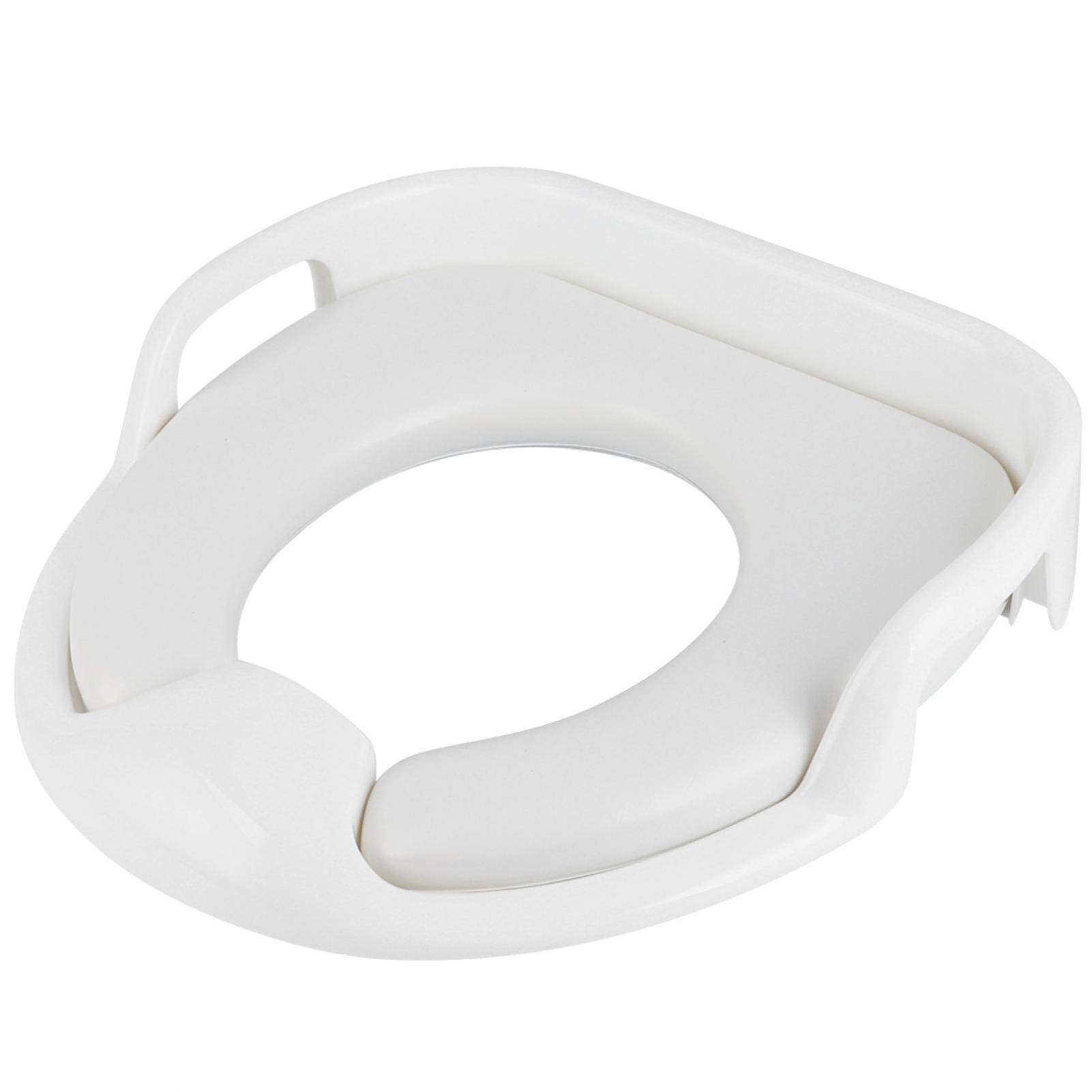 Children Toilet Seat, with Non‑Slip Handle Toilet Seat, White Comfortable Anti‑Splash Urine Soft Environment‑Friendly for Kid Children(White)