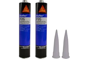 Sika SikaFlex P2G Primerless to Glass Windshield, Auto Glass Urethane Adhesive 300ml 10.1oz Cartridge