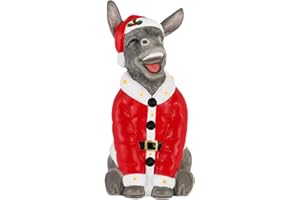 Christmas Donkey Santa Resin Holiday Ornament for Outdoor Christmas Decorations– Versatile Courtyard/Indoor, Fashion Decor & 