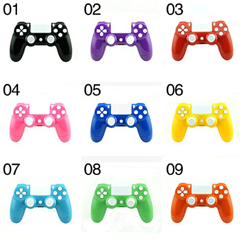 WPS Touch Pad Thumbsticks Dpad Home Full Buttons Set Replacement parts for PS4 Playstation 4 Dualshock 4 controller shell ( For GEN 1 Controllers) (White)