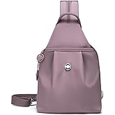 HURJZPO 3 in 1 Anti-Theft Travel Tote Bag, Mini Multi-Use Front Chest Bag, Dual Shoulder & Crossbody Wear Backpack for Women (Purple)