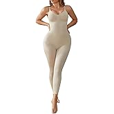 BampooPanPa Unitard Jumpsuits for Women Tummy Control Capri Bodysuits Cropped Yoga Body Suit Compression Jumpsuits