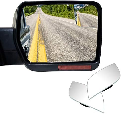 VrooeCoe Convex Stick On Blind Spot Mirrors for 2004-2014 Ford F-150 - Non-Towing F150 Side Mirrors - Convex Ford F150 Side Mirrors - Ford F150 Mirrors for 2004-2014 Models