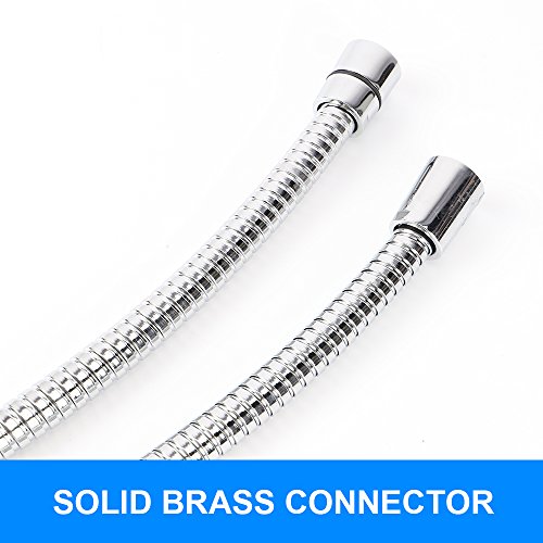 BOSNELL Steel Bath Handheld Shower Hose Replacement Flexible 6.5ft (2 Conical connector) - Thumbnail 2