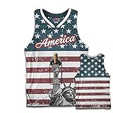 Independence Day Print Sleeveless Vest Basketball