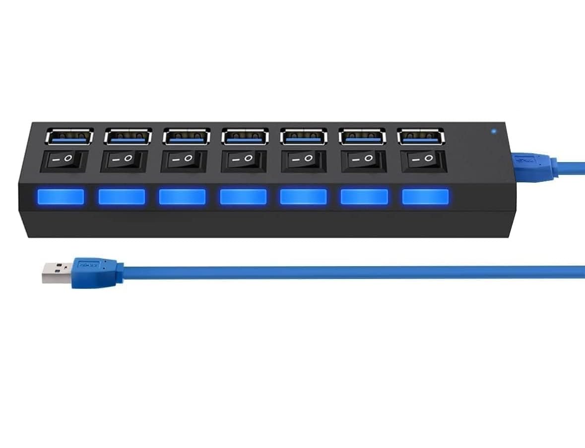 Superspeed 7 Port Hi,Speed USB 3.0 HUB 1TB