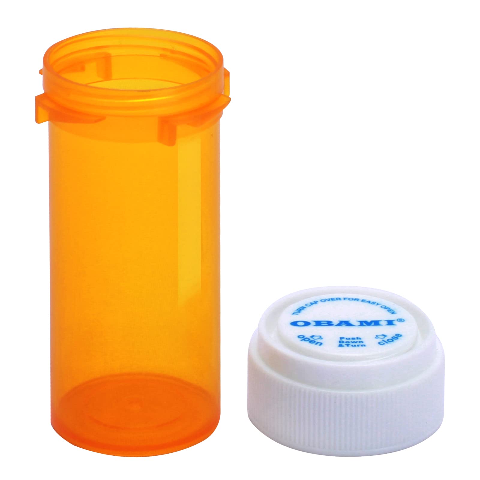 Plastic Empty Pill Bottles with Double Sided Use (Child Resistant & Easy Open) Caps - Medicine Container Pill Case Dispenser Organizers (8 Dram, 12pcs)