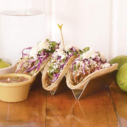 image for Stylish Taco Holder By Zen Earth Kitchen – Set Of 4 Stainless Steel 