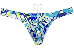 OROCOJUCO Sport Mens Print Thong Swimsuit Contour Pouch Bikini Swimwear Board Surf Short Trunks Swim Tangas