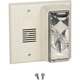 Horn Strobe, 24V AC/DC, Decibels 82dB, Clear Lens, Indoor/Outdoor, Surface Mount, 4.5 in H - 1 Each