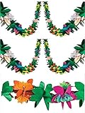 3 Piece Tissue Flower Garlands (Each is 9 feet)