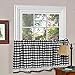 Buffalo Check Tier Pair Window Curtain Set - 58 Inch Width, 36 Inch Length - Black & White Plaid Drapes - Light Filtering Drapes for Kitchen, Bedroom, Living & Dining Room by Achim Home Decor