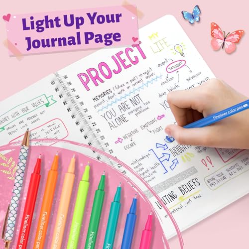 Journal Kit for Teenage Girl Gift, Girl Diary Scrapbook Kit Age 8+ (2 Pack) | Stationery Set and Art Craft Sets for Teen Girls, Girls Journal Creative Toys Gift for 8 9 10 11 12 13 14+ Year Olds Girl