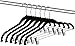 Zoyer Velvet Skirt Hangers (12 Pack, Black)- Non Slip Velvet Pants Hangers with Metal Clips, 360° Swivel Hook, Durable Thin Coat Hangers- Space Saving Velvet Dresses Hangers, Shirt & Clothes Hanger.