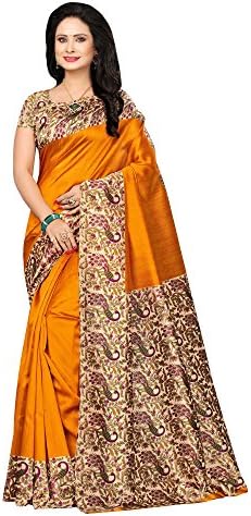 Mrinalika Fashion Women's Art Silk Saree with Blouse Sarees 2018