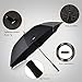 Golf Umbrella, Large Windproof Umbrella for Men, 62'' Wind Resistant Umbrella Auto Open Rain Umbrella Black Extra Large for Women, Double Canopy Oversized Stick Umbrella with Cover