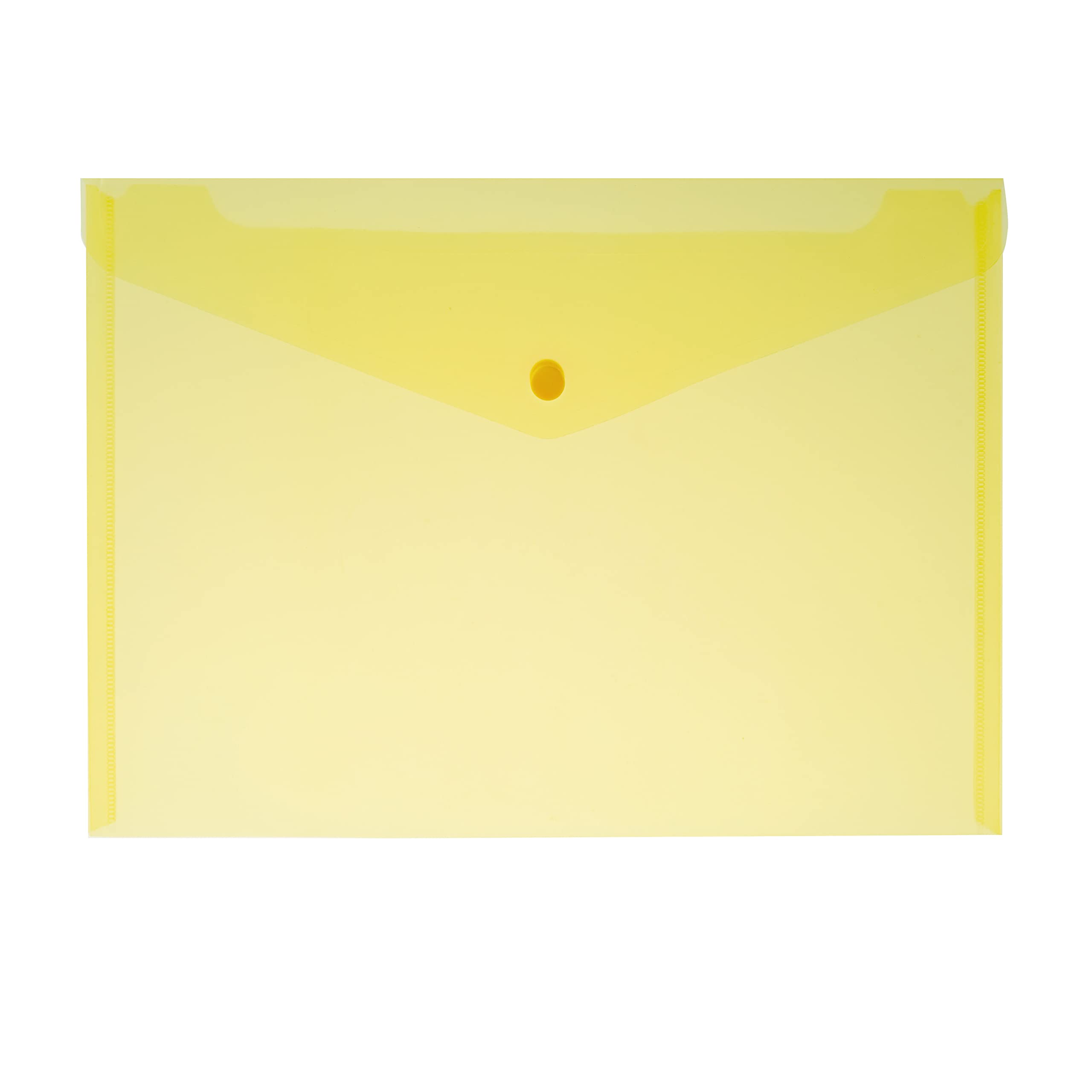 Envelopes with Popper A4 Yellow Pack of 5