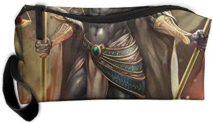 Bxsnd Vintage Anubis God Unisex Oxford Cosmetic Bag Crazy Juniors Pencil Case Novelty Cosmetic Pouch