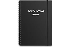 CHEERICOME Accounting Ledger Book A5 - Bank Accounting Log for Small Business Bookkeeping & Personal Use - Account Tracker Notebook Track Accounts, Deposit, Expense & Balance, 5.8 X 8.25 Inch, Black
