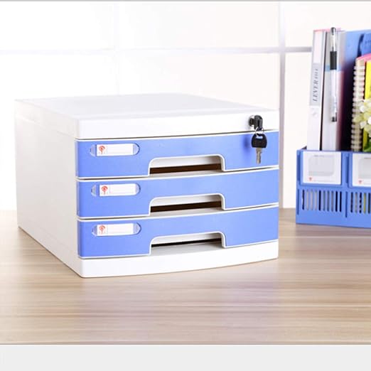 Amazon Com 2 3 4 Layers Lockable Data Cabinet Desktop File Cabinet Multi Layer Drawer File Storage Cabinet File Box Office Supplies Portable And Tidy Blue 3layers Home Kitchen