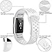 Maledan Sport Bands for Fitbit Charge 2 with Air Holes, White Small