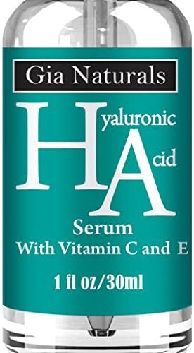 Pure, Natural, Organic (HA) Hyaluronic Acid Serum Cream. Superior Plant Sourced. Plus Vitamin C and E. Anti-Aging, Boosts Collagen, Reduces Wrinkles by Gia Naturals