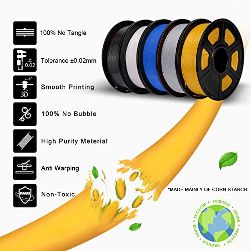 SUNLU-Impresora-3D-Filament-PLA-plus-Filamento-PLA-Filamento-PLA-175-1kg-Black