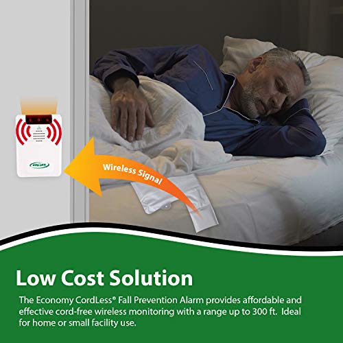 Smart Caregiver Wireless Bed Alarm System with Cordless Weight Sensing Bed Pad - 10" x 30" - Thumbnail 6