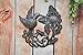 Hummingbird and Flower Plaque, Metal Wall Hanging Art, Decorative Haitian Artwork, 11 Inches Round