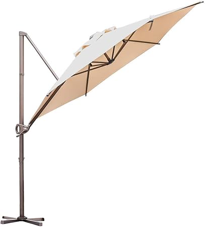 Amazon Com Abba Patio Offset Cantilever Umbrella 9 Feet Outdoor