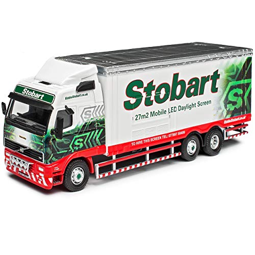 Volvo FH12 F1484 LED Screen Eddie Stobart LKW mit Sockel 1/76 Atlas Sonderangebot Modell Auto – Bild 3