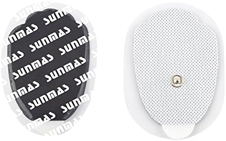 SUNMAS 10 Pairs TENS Electrodes Pads Large Snap On Pads XL Size