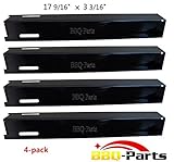 Hongso PPC181 (4-pack) Porcelain Steel Heat Plates, Heat Shield, Heat Tent, Burner Cover, Vaporizor Bar, Flavorizer Bar Replacement for Perfect Flame GSC3318, GSC3318N, Brinkmann 810-8501-S (17 9/16