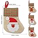 OurWarm 12PCS Mini Christmas Stockings, 3D Small Christmas Stocking Bulk Burlap Cutlery Holders Tableware Bags, Santa Snowman Reindeer Christmas Stockings for Xmas Party Table Decorations