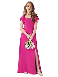 TAISHAN Junior Bridesmaid Dress for Wedding Ruffle
