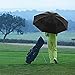 Toplus Automatic Open Stick Umbrella 68 Inch Oversize Double Canopy Vented Windproof Golf Umbrella, Black