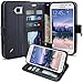 S6 Active Case, LK Galaxy S6 Active Wallet Case, Luxury PU Leather Case Flip Cover with Card Slots & Stand For Samsung Galaxy S6 Active, BLACK