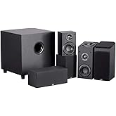 Monoprice Premium 5.1.2 Channel Immersive Home Theater System - With 8 Inch 200 Watt Subwoofer, Black
