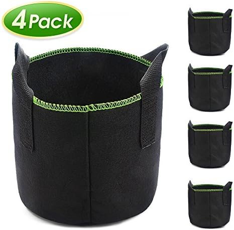 7 Gallon Grow Bags - 4 Packs Plants Fabric Growing Pots with Sturdy Nylon Handles, Aeration Fabric Smart Pots Container Ideal for Plants Growing Perfect for Nursery Garden