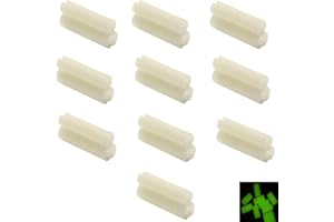 DRCHOER Fishing Rod Glow Stick Holder: 20pcs Mini Light Stick Clip-On Sea Rod Tip for Night Bottom Fishing Equipment