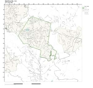 Amazon.com: ZIP Code Wall Map of Martinsville, VA ZIP Code Map Not
