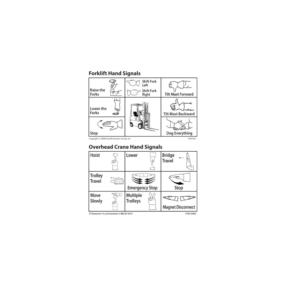 Overhead Crane/Forklift Hand Signal Cards (set of 25) on PopScreen