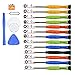 Fixinus Set of 13 Mini Precision Screwdriver Set with Tri-wing Y 0.6 Phillips 1.5 2.0 Torx T2 T3 T4 T5 T6 Pentalobe 0.8 1.2 for iPhone 7 6 6S 5 4 Samsung Smartphone Laptop Repair