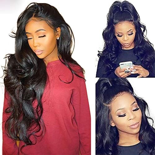 Body Wave Transparent Lace Front Wigs Human Hair Pre Plucked with Baby Hair Brazilian Hair Body Wave Glueless T Part 13X4 Lace Frontal Wigs Human Hair Wigs for Balck Women 22 inch