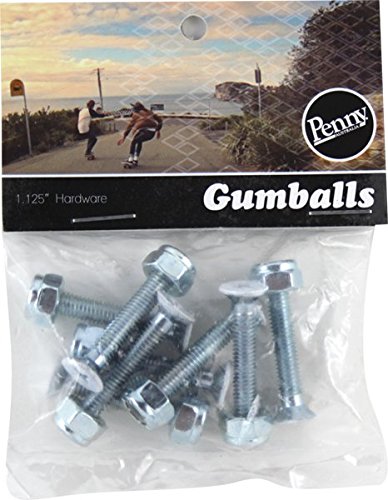 Penny Gumball Skateboard Bolts - Black/Size 1.125"