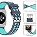 KOLEK Replacement Bands Compatible With Apple Watch 38mm, Silicone Sport Wristbands Compatible With iWatch Series 1, Series 2, Series 3, Gray/Green